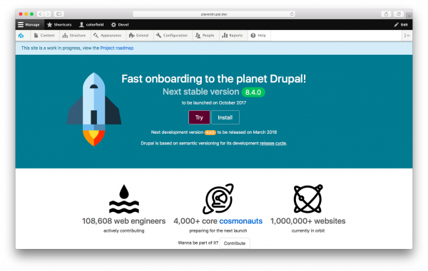Drupalship.org screenshot